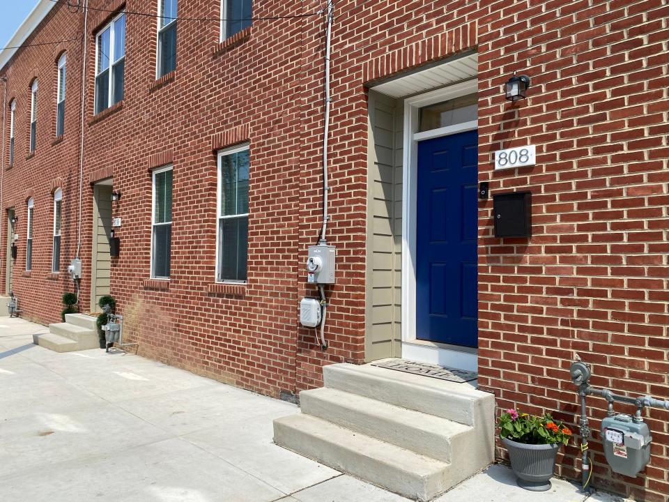 A newly constructed home along Bennett Street on Wilmington's East Side. The homes are part of a neighborhood revitalization project aimed at propping up the city's East Side and tackling the affordable housing crisis in Delaware.