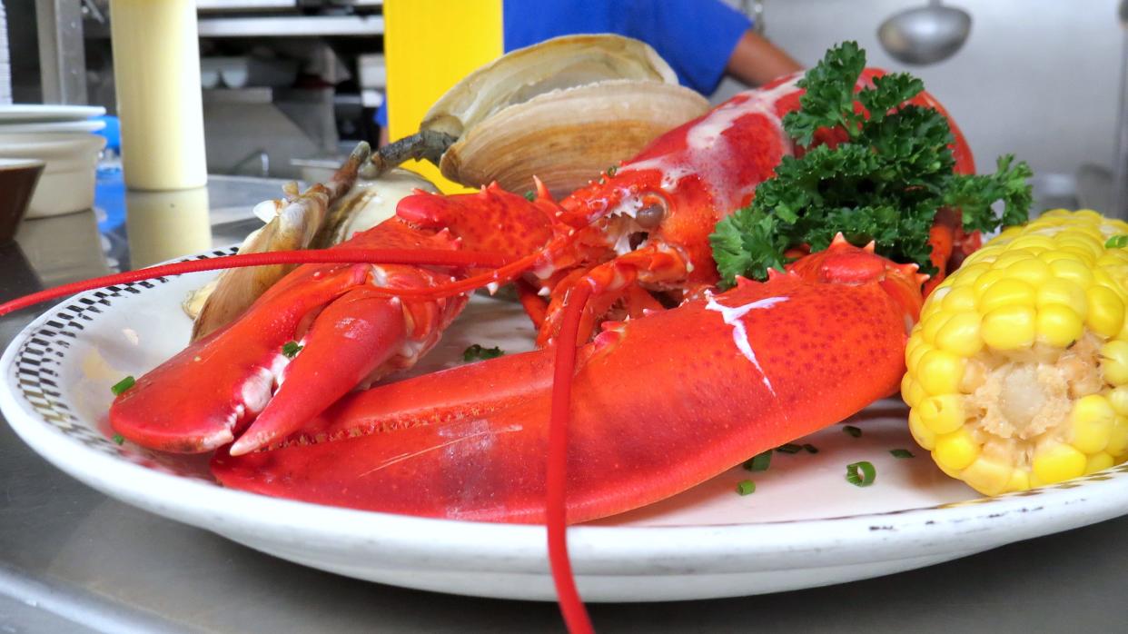 At Lobster Pot in Provincetown, a traditional shore dinner like this is called a clambake. [Mike Potenza/Lobster Pot]