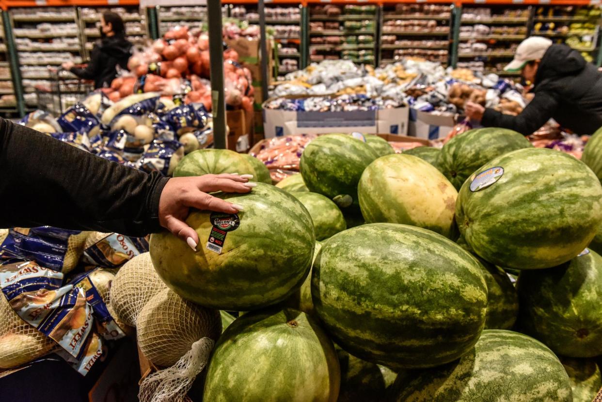 <span>The analysis found that pesticide residue posed a significant risk in roughly 20% of the 59 common foods examined.</span><span>Photograph: Stephanie Keith/Bloomberg via Getty Images</span>