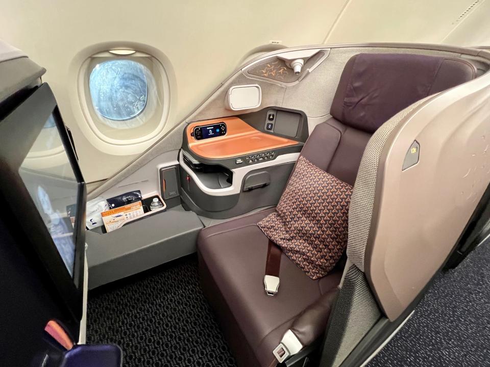 Singapore Airlines A380 business class.