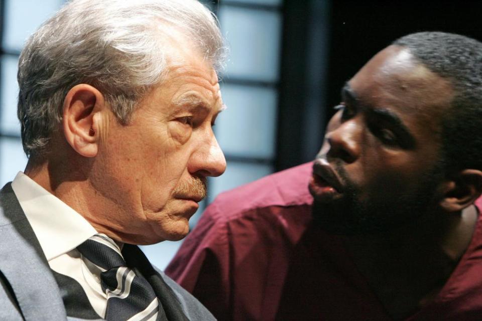 Akingbola with Ian McKellen in The Cut at the Donmar Warehouse, London in 2006.