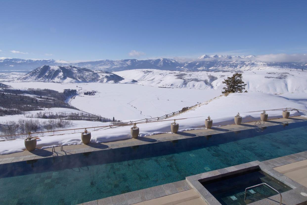 hot tub at Amangani | Jackson Hole, Wyoming