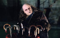 Danny DeVito took on the role of the Penguin, the main antagonist in Tim Burton's 1992 sequel 'Batman Returns'. Batman alumni Jack Nicholson urged Danny to take on the role following the success of his own film. Differing from the comic book incarnation of the character, DeVito's Penguin was shown to be physically deformed with flippers as hands and a beak-like nose as opposed to a gangster who took on the moniker.