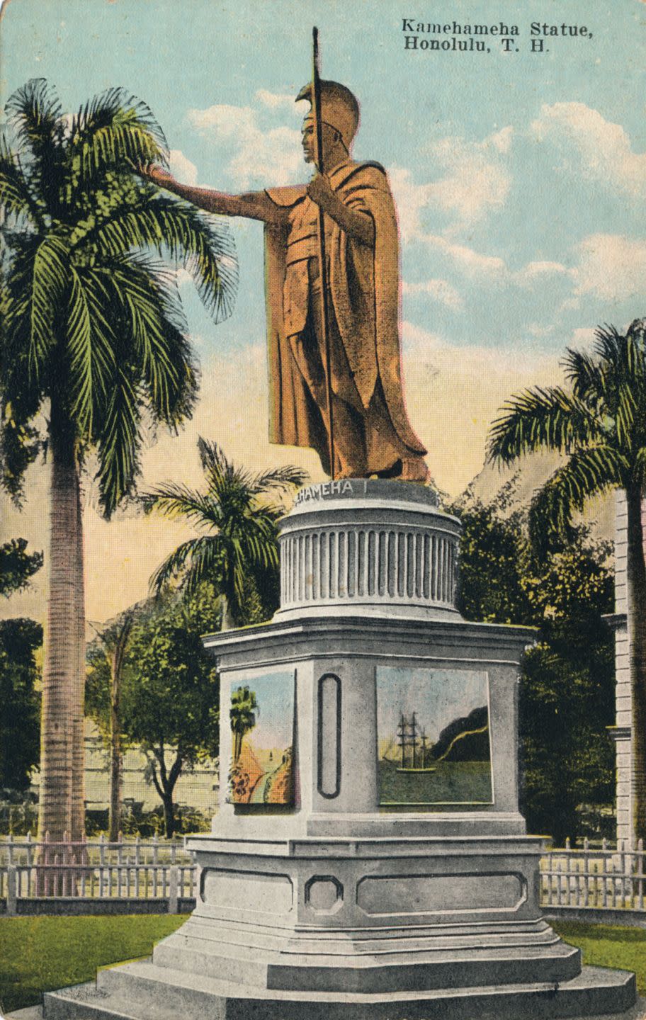 kamehameha statue, honolulu, hawaii, c1920