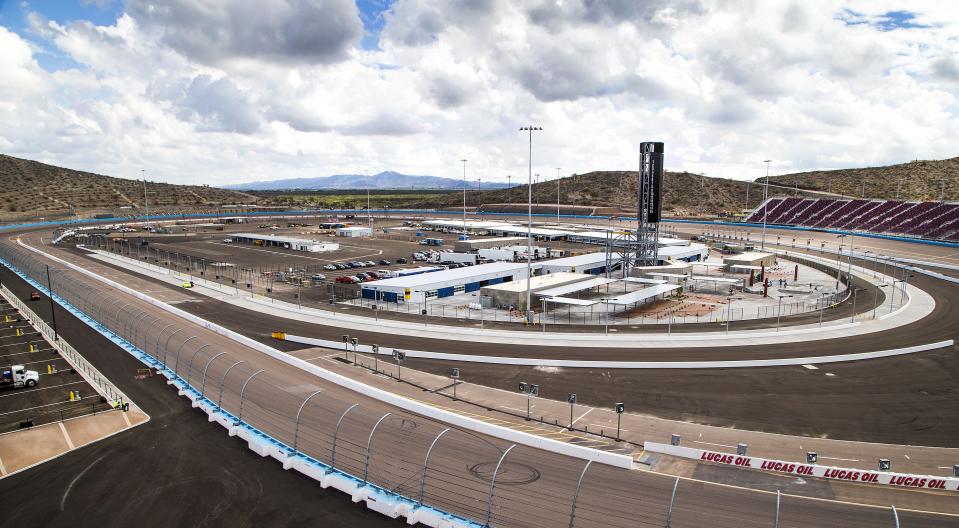 The infield has been completely rebuilt as part of the renovation of ISM Raceway in Phoenix. Final touches were being made in the massive renovation of the former Phoenix International Raceway, on Wednesday October 3, 2018.