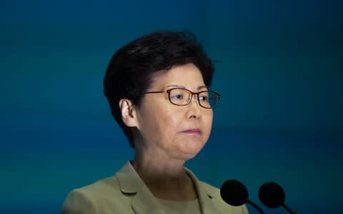 Carrie Lam's apologies have yet to defuse anger at the encroachment of Beijing - Credit: Bloomberg