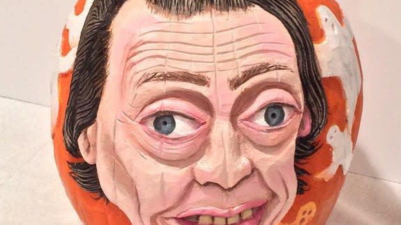 This pumpkin carver made a Steve Buscemi pumpkin for Halloween