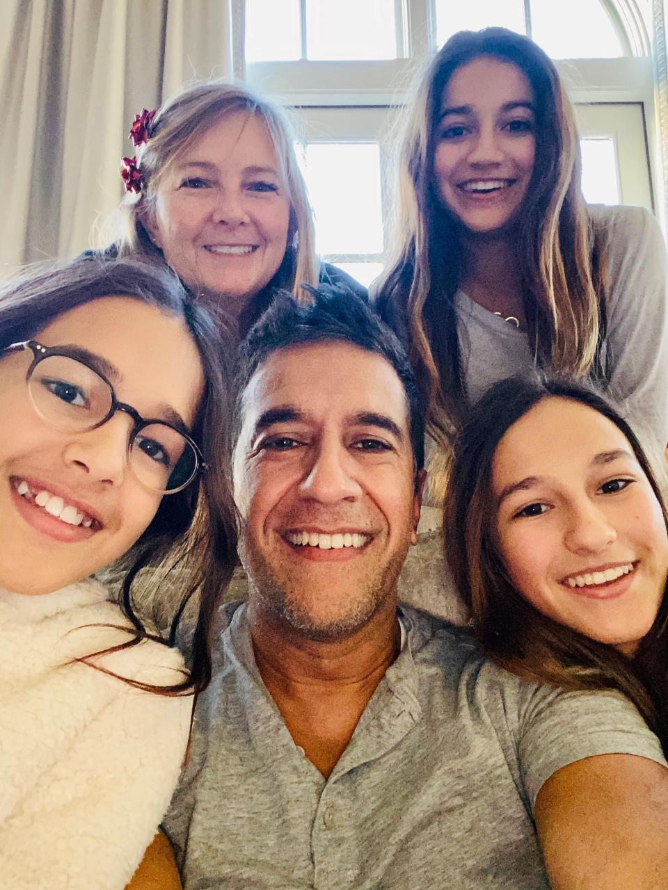 Dr. Sanjay Gupta does most of his television work on CNN from his basement, which allows him to spend more time with his wife and three daughters.