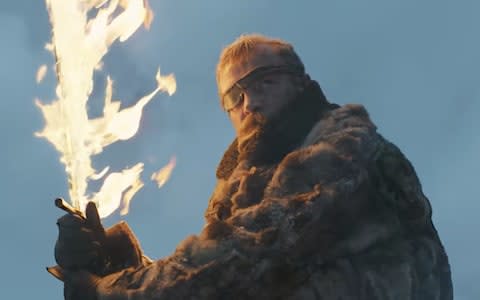 Beric wielding the Lightbringer