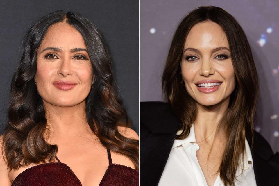 <p>James Devaney/GC Images; Samir Hussein/WireImage</p> Salma Hayek and Angelina Jolie