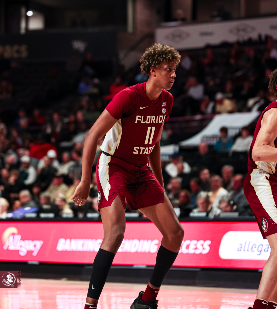 Florida State men's basketball forward Baba Miller played in his first career game at Wake Forest on Wednesday.