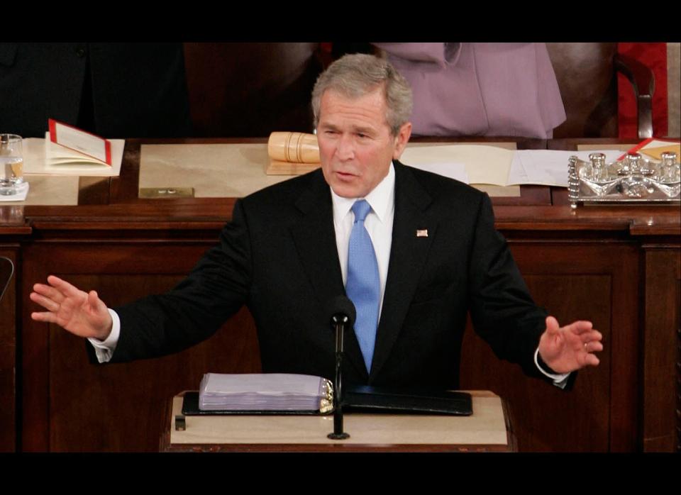 In his 2002 State of the Union President Bush declared Iraq, Iran, and North Korea an "axis of evil. He said: "States like these, and their terrorist allies, constitute an axis of evil, arming to threaten the peace of the world." 