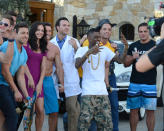 "Episode 902" - The next day 14 men join Desiree at a swank Malibu mansion to star in a rap music video appropriately titled "Right Reasons" with superstar rapper Soulja Boy. He carefully selects his rapping protégés to each play the part of an infamous man from past seasons. There's Wes from Jillian Harris' season, Justin and Kasey from Ali's season, and one bachelor even reprises Jason Mesnick's legendary tearful collapse. Desiree gets into the act, rapping about her journey to find the perfect man. However at the after party the competition heats up, with Ben interrupting Mikey's alone time with the Bachelorette, sparking the first confrontation of the season. Meanwhile, Brandon opens up about his tragic broken childhood. Will displaying his deep vulnerability earn him the group date rose or will it be a turn-off? - on "The Bachelorette."