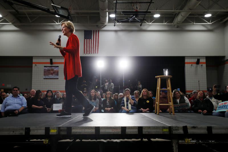 Democratic 2020 U.S. presidential candidate Warren campaigns in Davenport, Iowa