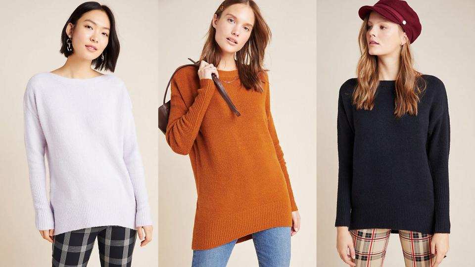 Tuck it, tie it, wear it loose—this sweater means you can do it all.