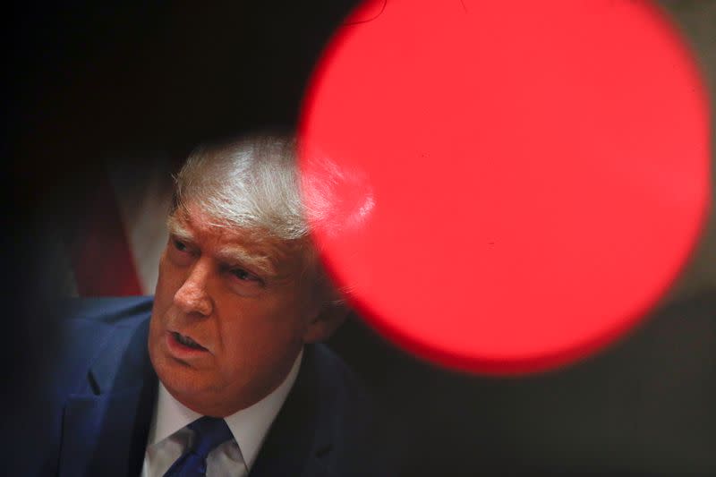 U.S. President Trump hosts discussion with state attorneys general at the White House in Washington