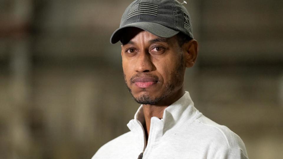 Savoi Wright looks on upon arrival at Joint Base San Antonio Kelly Annex in San Antonio, Texas on December 20, 2023, after being freed amid a prisoner swap deal between the United States and Venezuela. (Photo by SUZANNE CORDEIRO/AFP via Getty Images) (Suzanne Cordeiro/AFP via Getty Images)