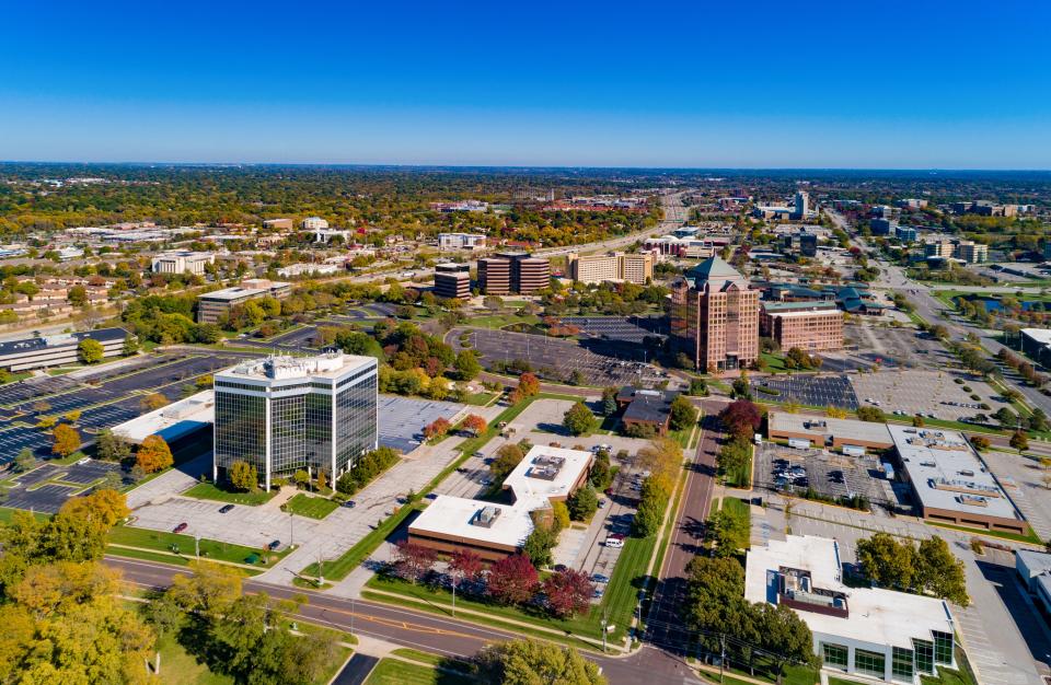 aerial view of Overland Park, KS