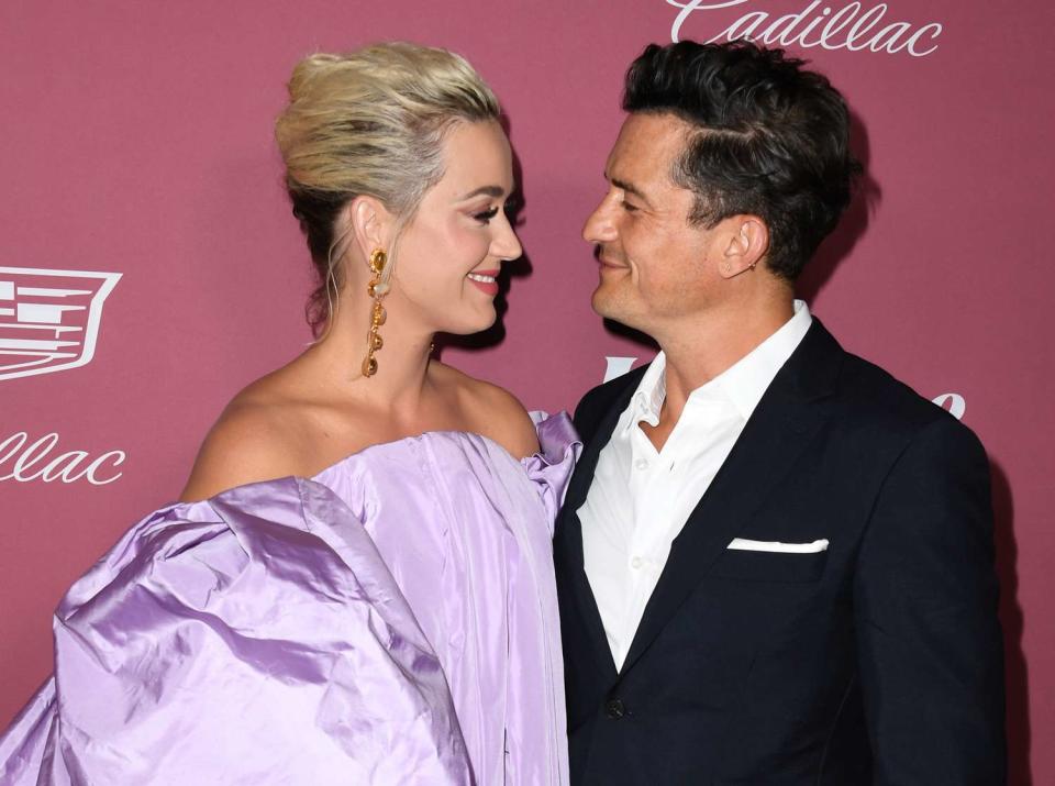 Katy Perry and Orlando Bloom attend Variety's Power Of Women: Los Angeles Event on September 30, 2021 in Beverly Hills, California