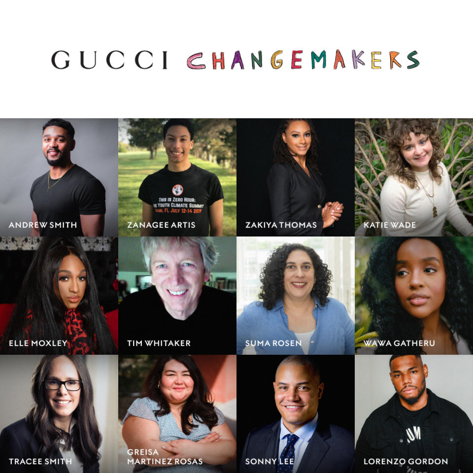 The Gucci Changemakers fund recipients. 