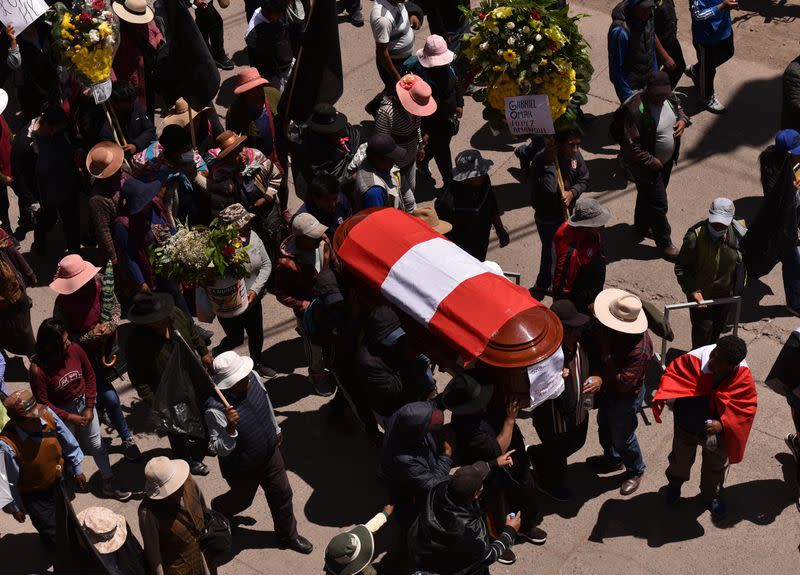 Peru families mourn the death of protest victims in Juliaca