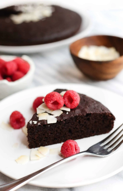 <p>Moist, decadent, and impossibly easy to make, this flourless chocolate cake is great for any special occasion. Gluten-free and dairy-free.</p><p><strong>Get the recipe: <a href="https://www.dishbydish.net/chocolate-coconut-cake-gluten-free-dairy-free/" rel="nofollow noopener" target="_blank" data-ylk="slk:Flourless Chocolate Cake (Gluten-Free, Dairy-Free);elm:context_link;itc:0;sec:content-canvas" class="link "><em>Flourless Chocolate Cake (Gluten-Free, Dairy-Free)</em></a></strong></p>