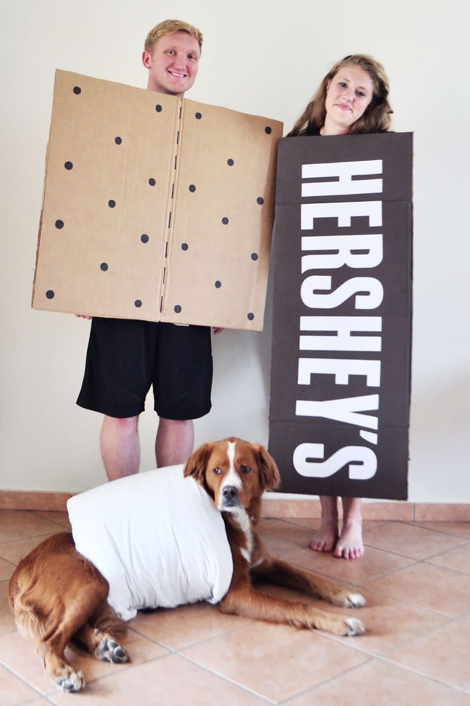 8) S'mores Family Costumes With Dog