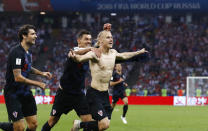 <p>Vida was booked however for taking his shirt offin his celebration </p>