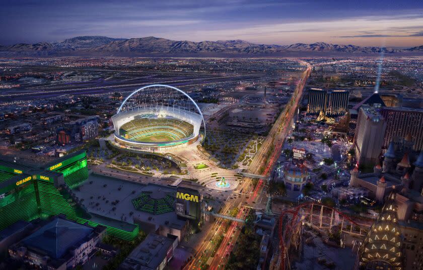 FILE - In this rendering released by the Oakland Athletics, Friday, May 26, 2023, is a view of their proposed new ballpark.