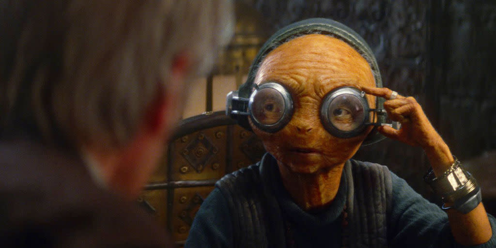 Maz Kanata in <em>Star Wars: The Force Awakens</em>. (Photo: Disney)