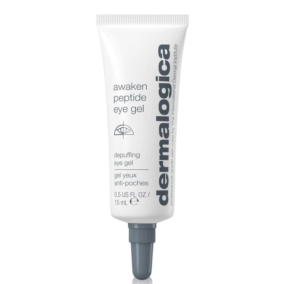 <p><strong>Dermalogica</strong></p><p>dermstore.com</p><p><strong>$56.00</strong></p><p><a href="https://go.redirectingat.com?id=74968X1596630&url=https%3A%2F%2Fwww.dermstore.com%2Fdermalogica-awaken-peptide-eye-gel-15ml%2F13452934.html&sref=https%3A%2F%2Fwww.goodhousekeeping.com%2Fbeauty%2Fanti-aging%2Fg26858923%2Fbest-eye-creams%2F" rel="nofollow noopener" target="_blank" data-ylk="slk:Shop Now;elm:context_link;itc:0;sec:content-canvas" class="link ">Shop Now</a></p><p>For days you wake up with puffy, tired eyes (or just for every day!), turn to Dermalogica's eye gel, which contains peptides and caffeine. "I tap this under my eyes and even on my eyelids in the morning when my eyes look exhausted, puffy and droopy," GH's beauty director says. "Almost<strong> instantly, my eye area looks visibly smoother </strong>— I've tried many eye treatments and have never seen such noticeable results so quickly." However, note that this pick is pricier than some other options out there for a relatively small amount of product.</p>