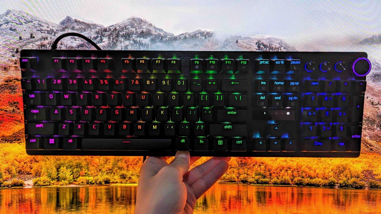  Image of the Razer Huntsman V3 Pro gaming keyboard. 