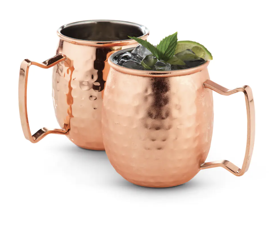 Moscow Mule Copper Plated Stainless Steel Mug Set (Photo via Canadian Tire)