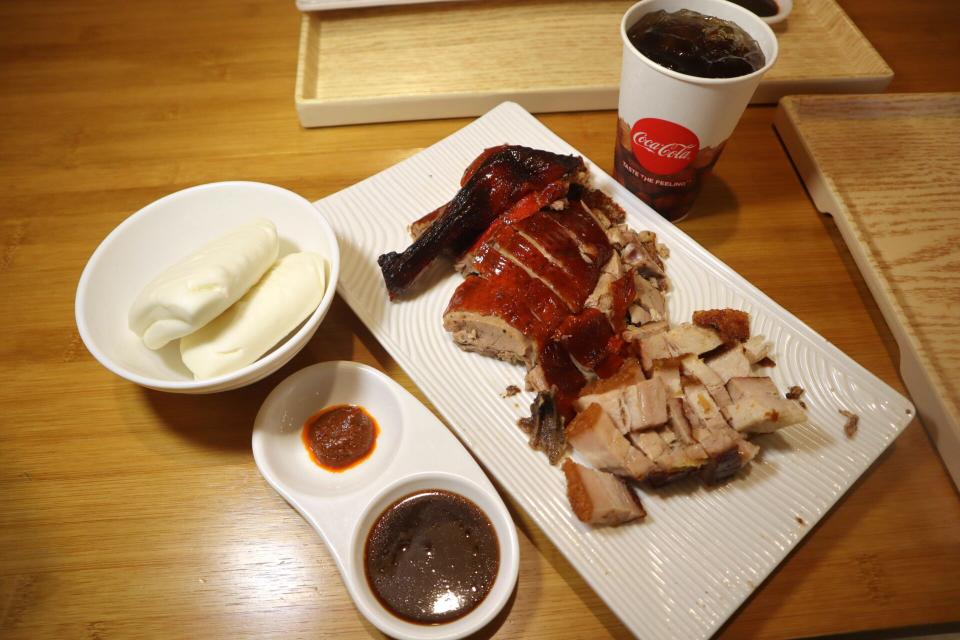 yan chuan roasters - roast duck and pork