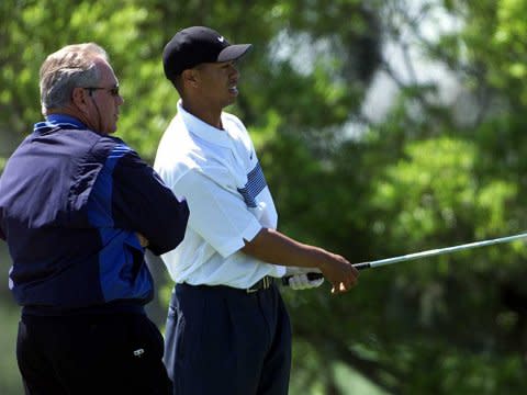 Tiger Woods and Butch Harmon