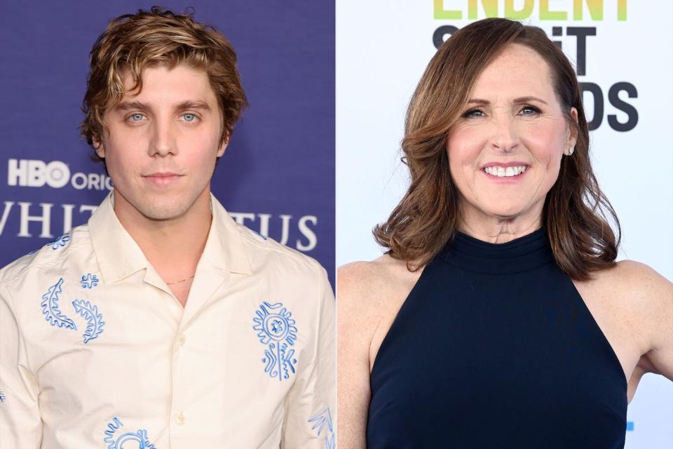 Lukas Gage attends the Los Angeles Season 2 Premiere of HBO Original Series "The White Lotus" at Goya Studios on October 20, 2022 in Los Angeles, California. ; Molly Shannon at the 2023 Film Independent Spirit Awards held on March 4, 2023 in Santa Monica, California.