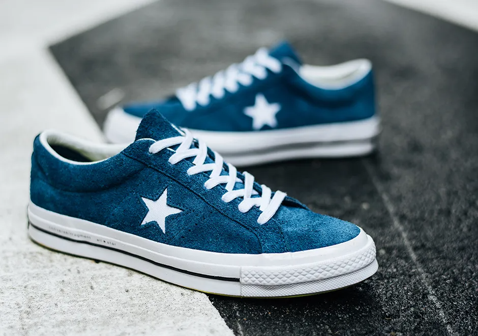 converse, fragment, Converse blue Fragment Design One Star '74 sneaker