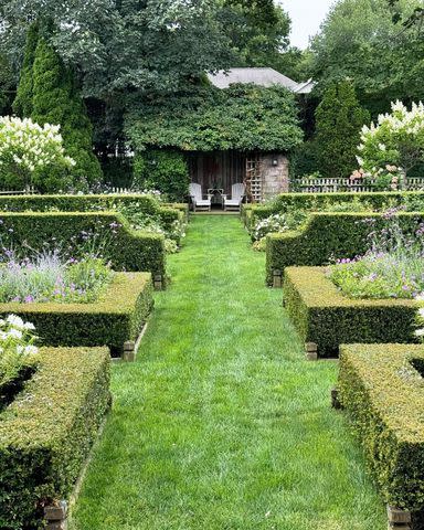 <p>Ina Garten/Instagram</p> Ina Garten's garden at her New York estate