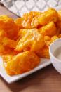 <p>Whether you're trying to eat less meat or are just a big fan of everything cauliflower (us too!), these easy <a href="https://www.delish.com/cooking/recipe-ideas/recipes/a51133/classic-buffalo-wings-recipe/" rel="nofollow noopener" target="_blank" data-ylk="slk:buffalo "wings";elm:context_link;itc:0;sec:content-canvas" class="link ">buffalo "wings"</a> are sure to impress. Baked rather than fried, it takes just about 30 minutes from start to finish to prepare a batch of these, making them an awesome <a href="https://www.delish.com/cooking/recipe-ideas/g3338/best-weeknight-dinners/" rel="nofollow noopener" target="_blank" data-ylk="slk:weeknight dinner;elm:context_link;itc:0;sec:content-canvas" class="link ">weeknight dinner</a> or truly decadent snack.</p><p>Get the <strong><a href="https://www.delish.com/cooking/recipe-ideas/recipes/a49855/cauliflower-wings-recipe/" rel="nofollow noopener" target="_blank" data-ylk="slk:Baked Buffalo Cauliflower Wings recipe;elm:context_link;itc:0;sec:content-canvas" class="link ">Baked Buffalo Cauliflower Wings recipe</a></strong> from <a href="https://www.delish.com/cooking/recipe-ideas/recipes/a49855/cauliflower-wings-recipe/" rel="nofollow noopener" target="_blank" data-ylk="slk:Delish;elm:context_link;itc:0;sec:content-canvas" class="link ">Delish</a>.</p>