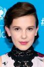 <p>She may only be 13 but already Stranger Things star Millie Bobby Brown is working a chic 'do beyond her years.</p>