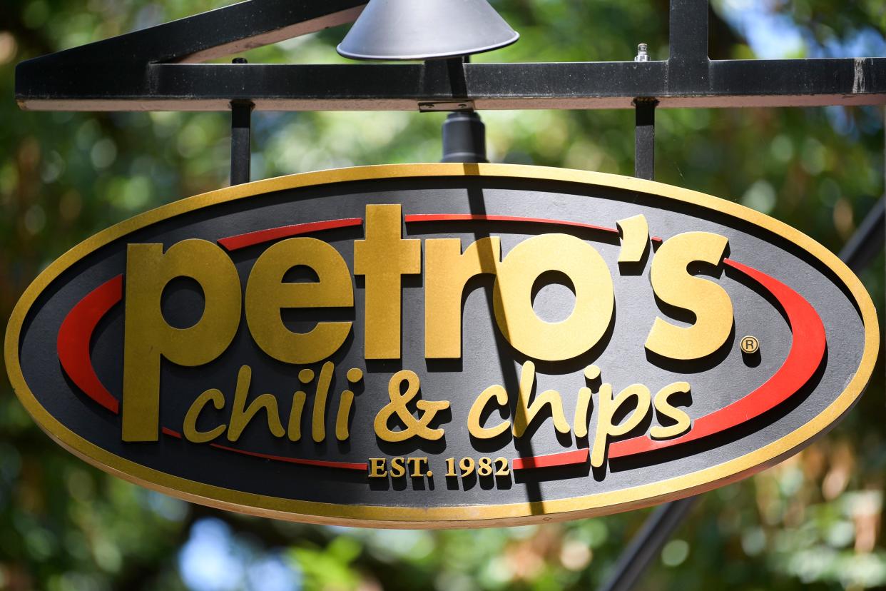 From Petro's: "Petro's Chili & Chips is a high-end restaurant chain in the Southeast offering clients delicious chili and our famous Hint-of-Orange iced tea."