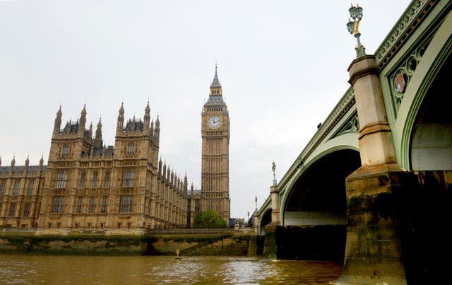 The Houses of Parliament seen from the River Thames