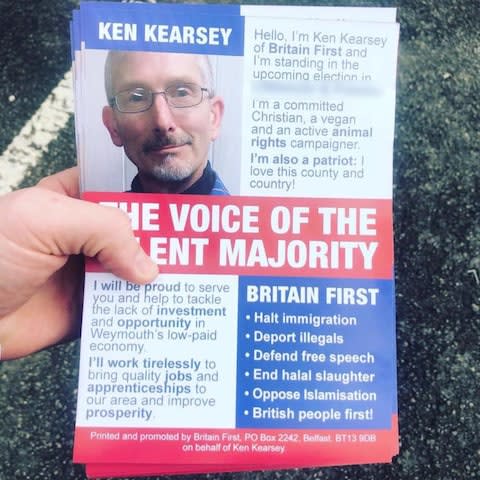Leaflets for Ken Kearsey's election campaign 