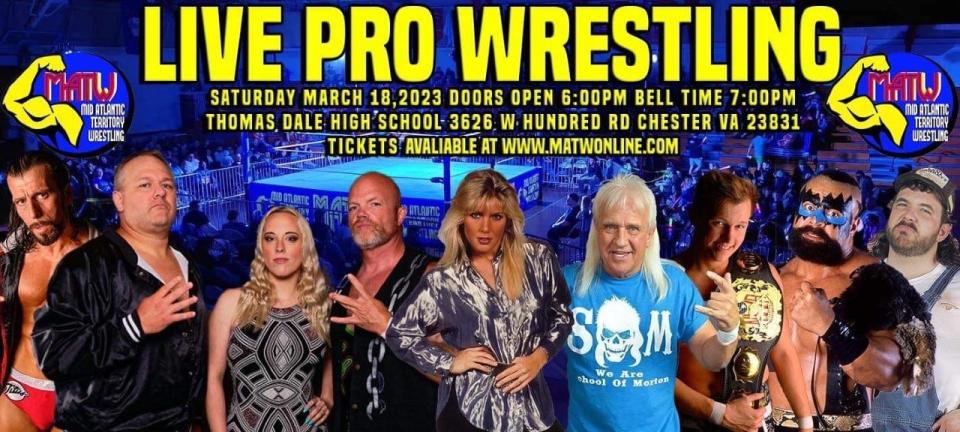 Live Pro Wrestling fundraising event at Thomas Dale High School on Saturday, March 18.
