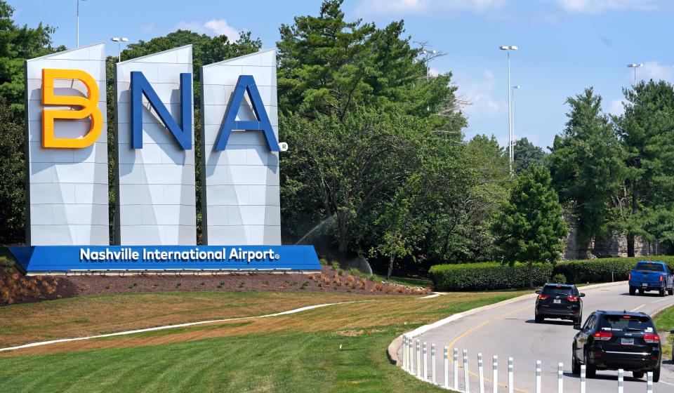 Nashville International Airport sign