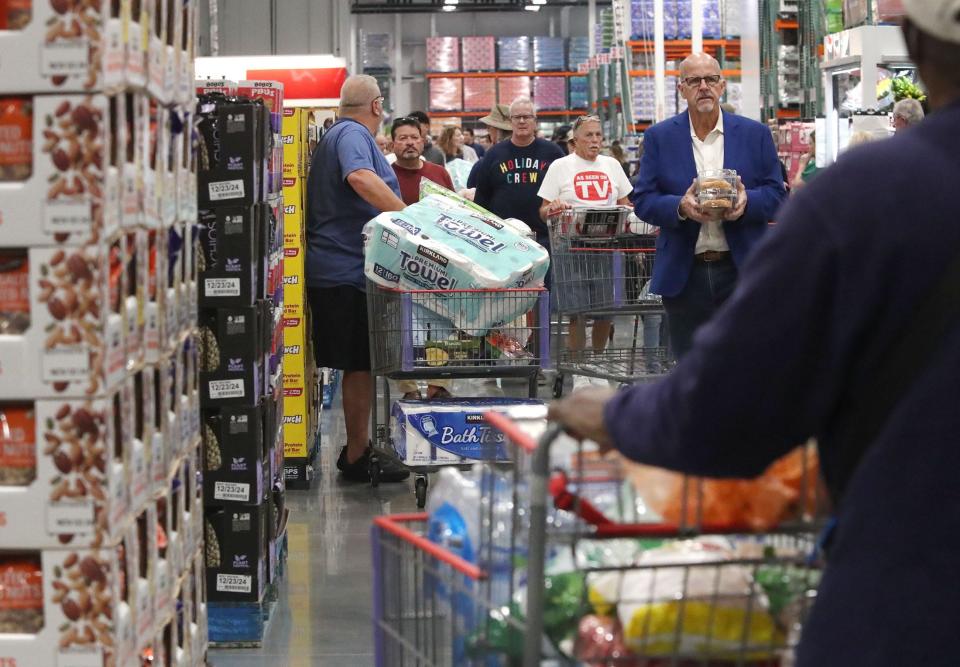 Shoppers at a Costco in Daytona Beach, Florida