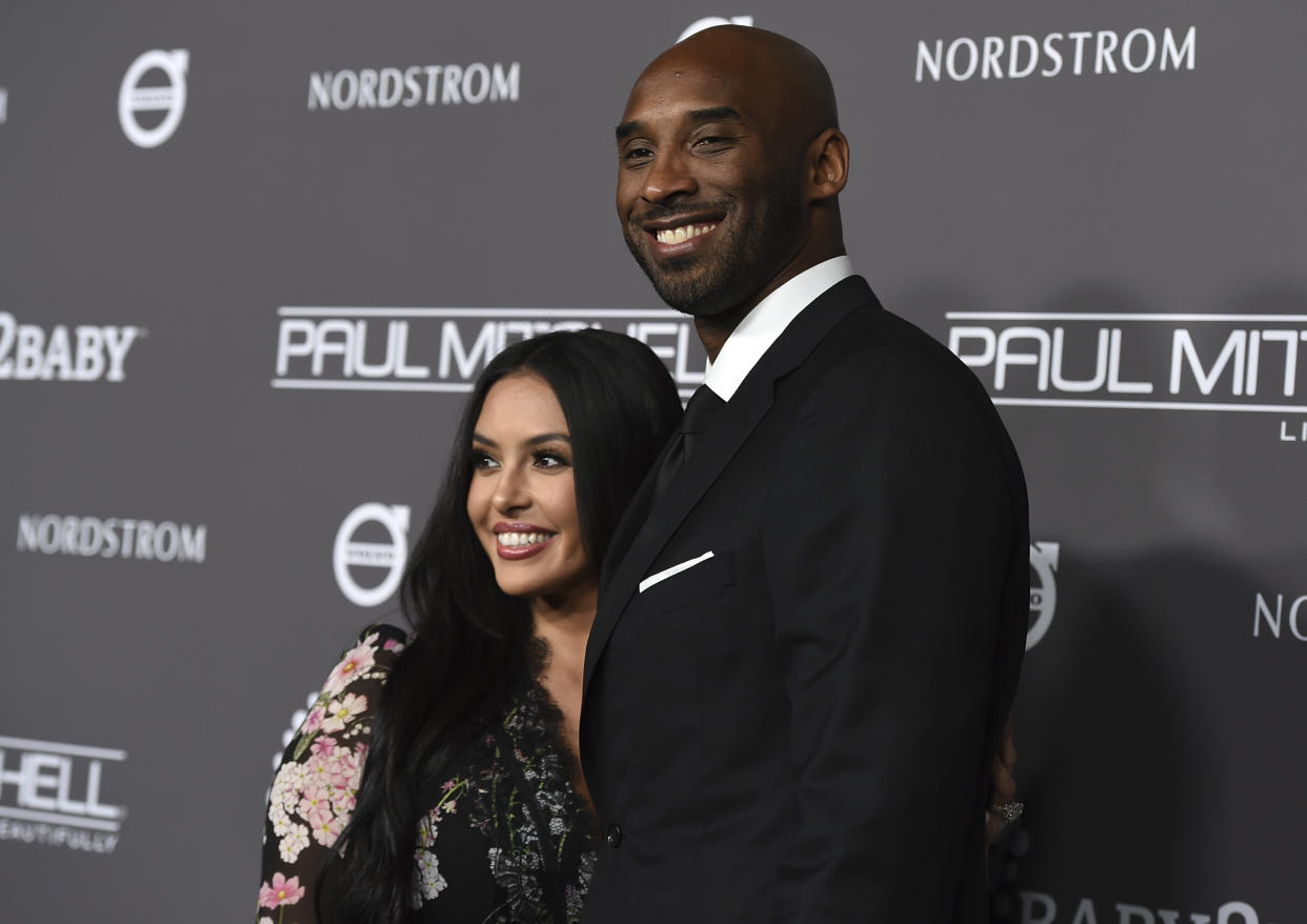 Kobe Bryant, right, and Vanessa Laine Bryant attend the 2018 Baby2Baby Gala on Saturday, Nov. 10, 2018, in Culver City, Calif. (Photo by Jordan Strauss/Invision/AP)