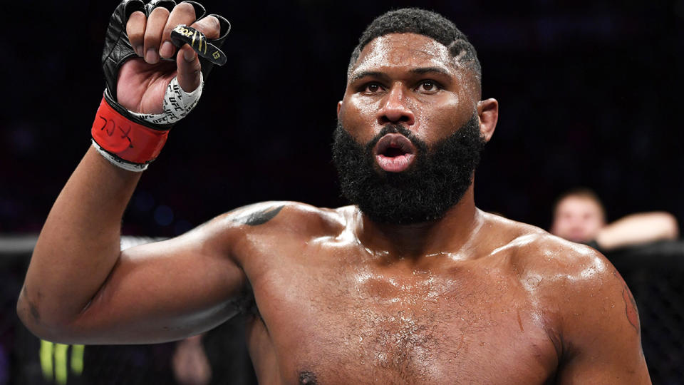 Curtis Blaydes, pictured here in action at UFC Fight Night in North Carolina in January.