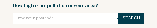 How high is air pollution in your area?