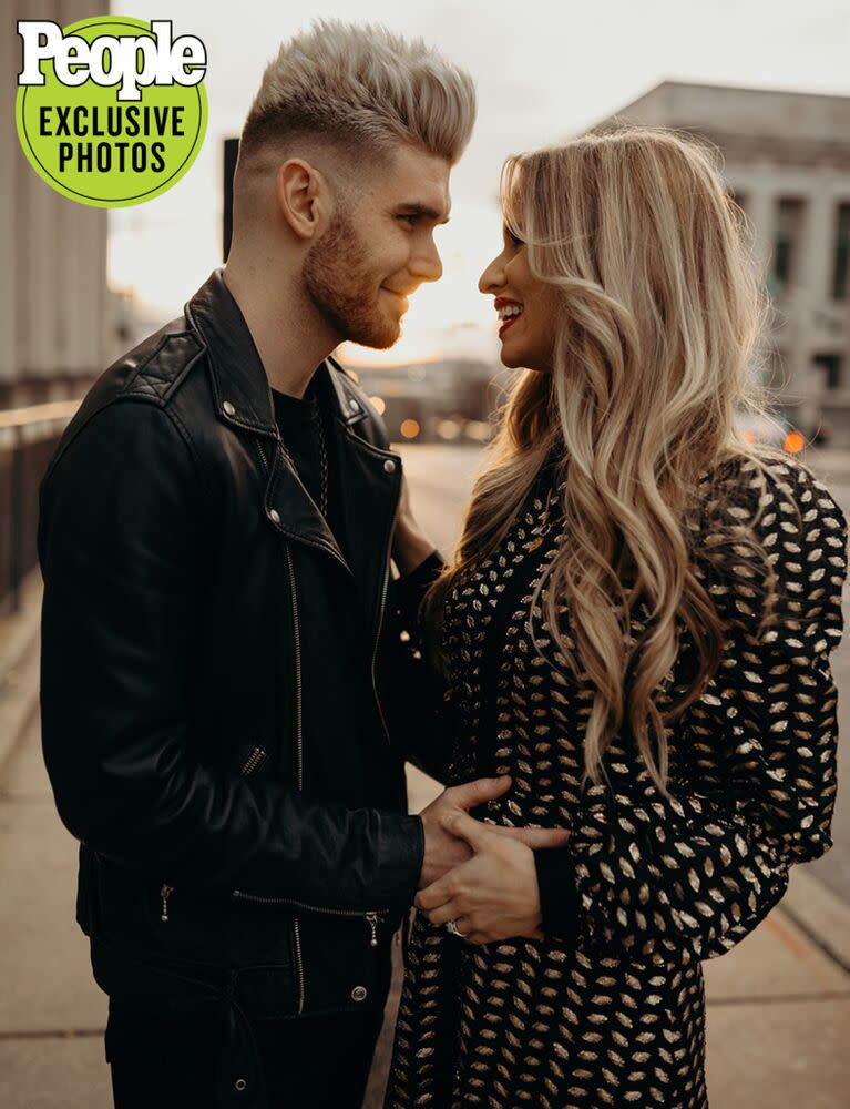 Colton Dixon (L) and wife Annie | Julia Cox